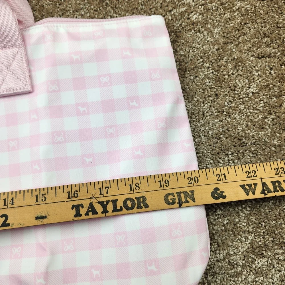 PINK Victoria's Secret x LoveShackFancy Gingham Tote Bag Pink White NWT 27149783